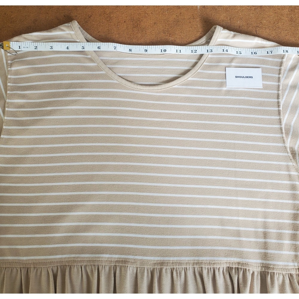 Womens Midi Dress Size L Pockets Short Sleeves Pullover Cottagecore Peasant Boho - Picture 8 of 14